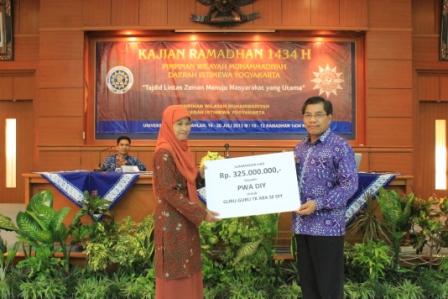 UAD Sumbang 345 Juta Rupiah untuk Guru TK dan SMP Muhammadiyah 2 Bambanglipuro Bantul